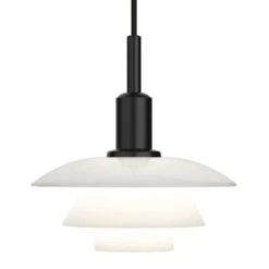 Louis Poulsen PH 3/3 Pendant, Black - Opal Glass