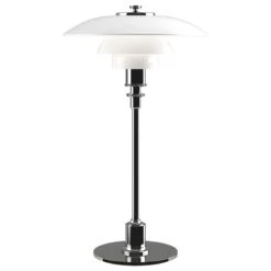 Louis Poulsen PH 2/1 Table Lamp, Chrome Plated