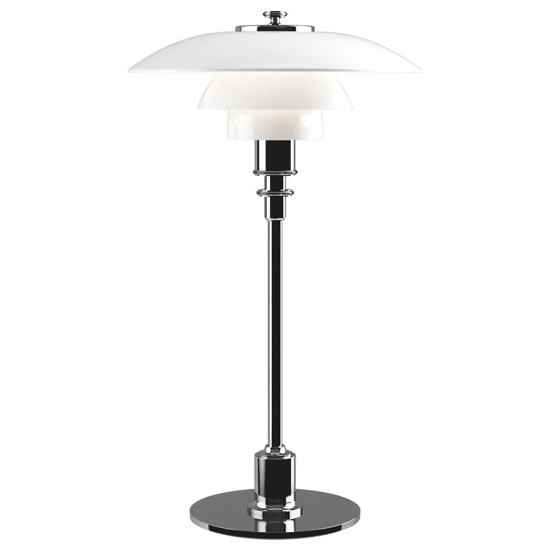 Louis Poulsen PH 2/1 Table Lamp, Chrome Plated 3 Louis Poulsen PH 2/1 Table Lamp, Chrome Plated
