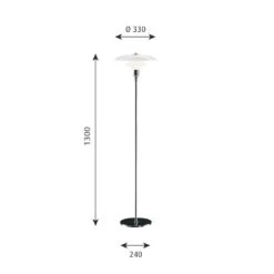 Louis Poulsen PH 3 1/2 - 2 1/2 Floor Lamp, Chrome Plated 10 Louis Poulsen PH 3 1/2 - 2 1/2 Floor Lamp, Chrome Plated -Louis Poulsen 1223LouisPoulsen19 TH