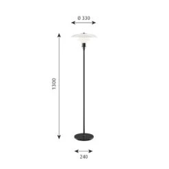 Louis Poulsen PH 3 1/2 - 2 1/2 Floor Lamp, Metallised Black 9 Louis Poulsen PH 3 1/2 - 2 1/2 Floor Lamp, Metallised Black -Louis Poulsen 1224LouisPoulsen19 TH
