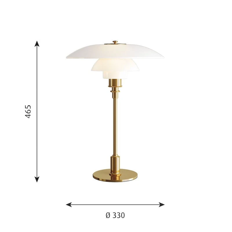 Louis Poulsen PH 3 1/2-2 1/2 Table Lamp, Metallised Brass 4 Louis Poulsen PH 3 1/2-2 1/2 Table Lamp, Metallised Brass - Image 2