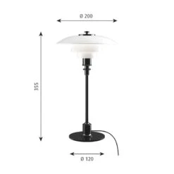 Louis Poulsen PH 2/1 Table Lamp, Metallised Black 11 Louis Poulsen PH 2/1 Table Lamp, Metallised Black -Louis Poulsen 1254LouisPoulsen 21 19 TH