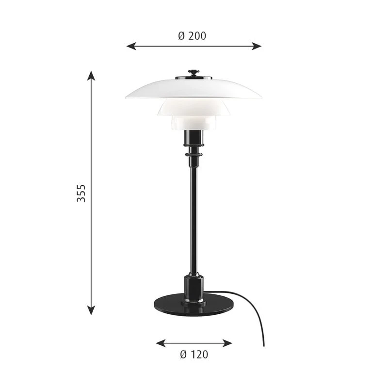 Louis Poulsen PH 2/1 Table Lamp, Metallised Black 6 Louis Poulsen PH 2/1 Table Lamp, Metallised Black - Image 4