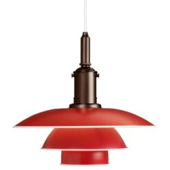 Louis Poulsen PH 3 1/2-3 Pendant, Red