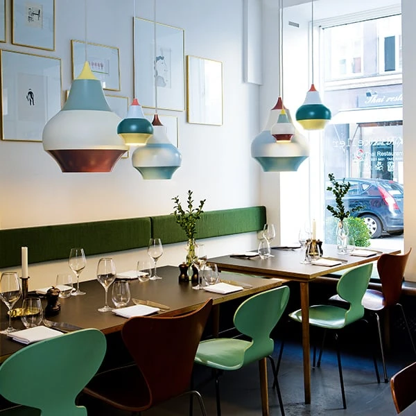 Louis Poulsen Cirque Pendant, 22 Cm, Red Top 4 Louis Poulsen Cirque Pendant, 22 Cm, Red Top - Image 2