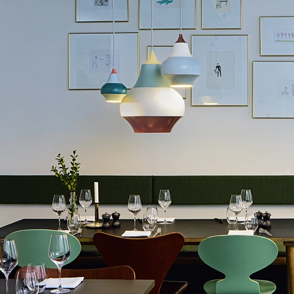 Louis Poulsen Cirque Pendant, 38 Cm, Yellow Top 6 Louis Poulsen Cirque Pendant, 38 Cm, Yellow Top - Image 4