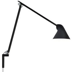 Louis Poulsen NJP Wall Lamp, Long Arm, Black
