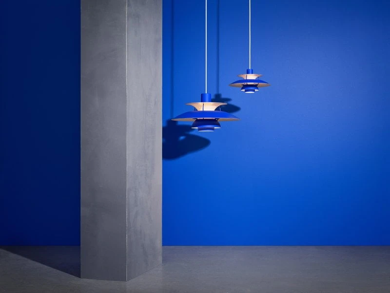 Louis Poulsen PH 5 Mini Monochrome Pendant, Blue 4 Louis Poulsen PH 5 Mini Monochrome Pendant, Blue - Image 2