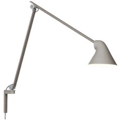 Louis Poulsen NJP Wall Lamp, Long Arm, Light Grey