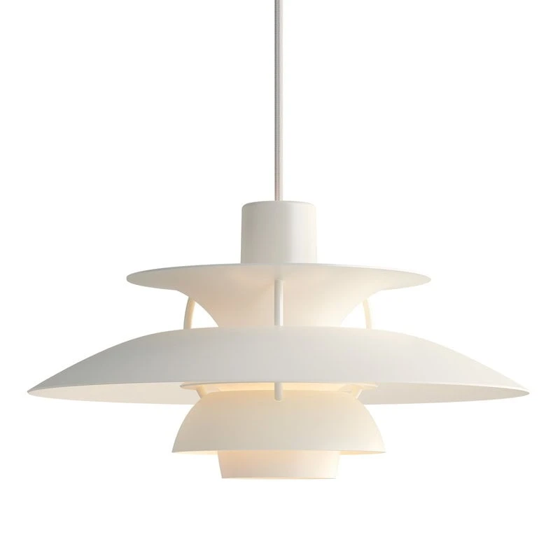 Louis Poulsen PH 5 Mini Monochrome Pendant, White 3 Louis Poulsen PH 5 Mini Monochrome Pendant, White