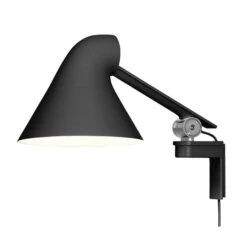 Louis Poulsen NJP Wall Lamp, Short Arm, Black