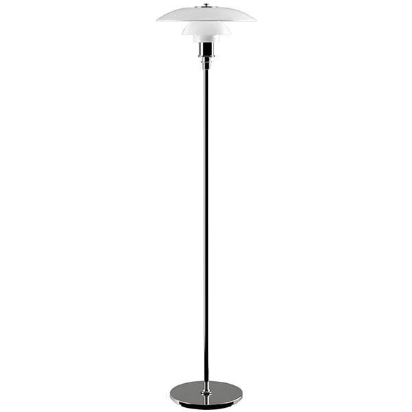 Louis Poulsen PH 3 1/2 - 2 1/2 Floor Lamp, Chrome Plated 2 Louis Poulsen PH 3 1/2 - 2 1/2 Floor Lamp, Chrome Plated
