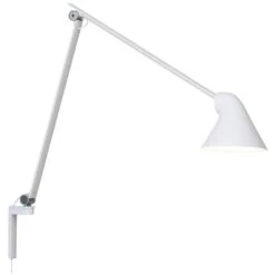 Louis Poulsen NJP Wall Lamp, Long Arm, White