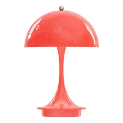 Louis Poulsen Panthella Portable Metal V2 Table Lamp, Coral